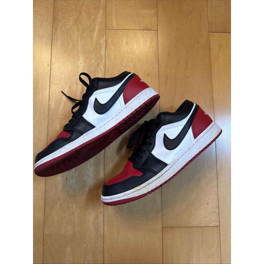 AIR JORDANS SIZE 10.5 Nike Air Jordan 1 Low sneakers Bred Toe colorway size 10.5